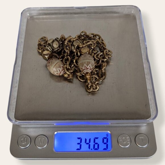 (2/$20) Dyed Bone Beaded Chain Necklace - Picture 5 of 5